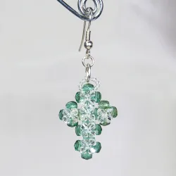 Hook pierces - Silver brass - Earrings Viridiana - Hook pierces - Silver brass - Laiton argenté